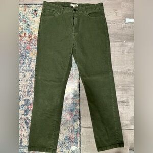 Men's Olive Green Corduroy Pants